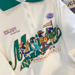 ENJOY Casual Collar Short Sleeve T-Shirt