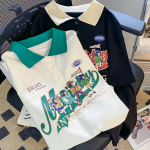 ENJOY Casual Collar Short Sleeve T-Shirt