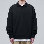 Musinsa Standard Oversized Collared Sweatshirt [Black]