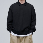 Musinsa Standard Oversized Collared Sweatshirt [Black]