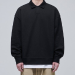Musinsa Standard Oversized Collared Sweatshirt [Black]