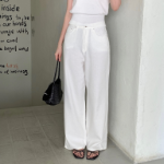 Длинные прямые широкие брюки из льна и хлопка Forum Long Wide Straight Linen Cotton Pants