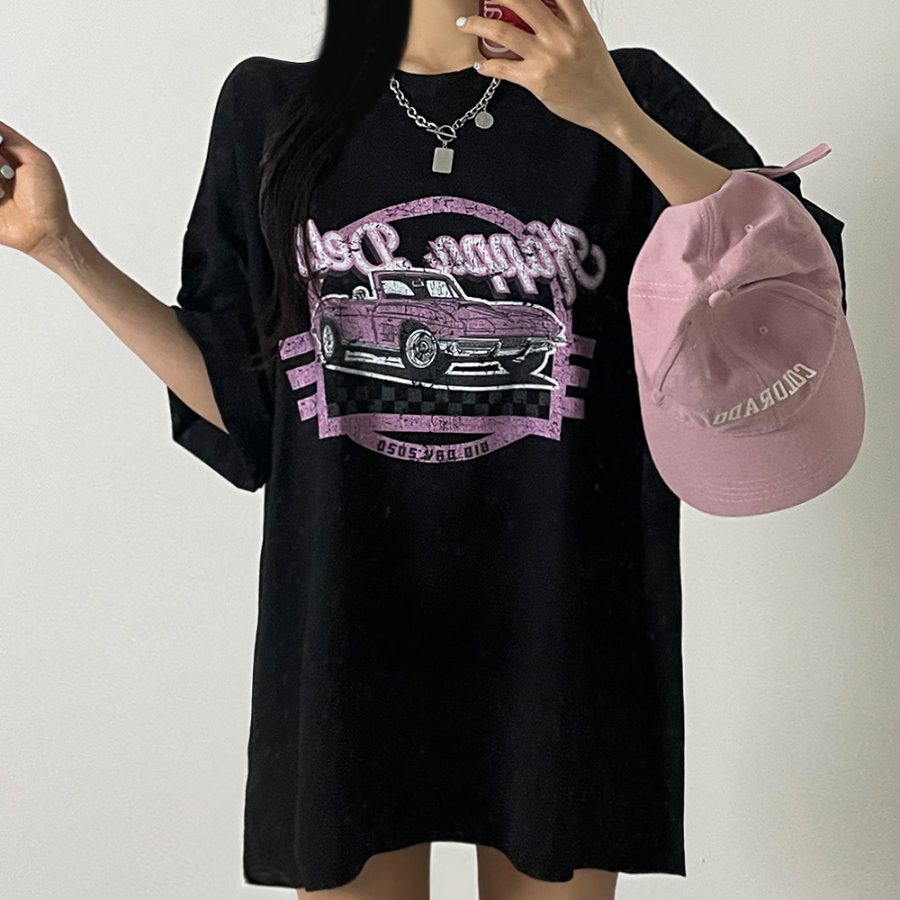 Oldschool Car Graphic Boxy T-Shirt
