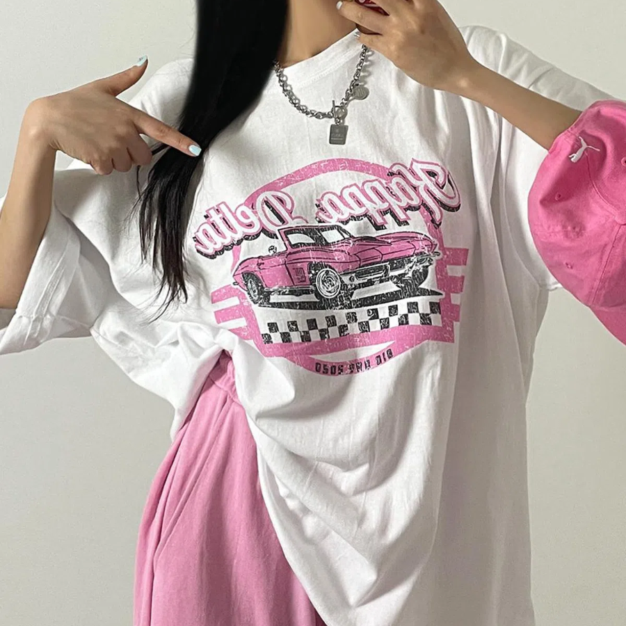 Oldschool Car Graphic Boxy T-Shirt