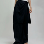 Лёгкие длинные брюки-юбка с эффектом обёртывания Walter Wrap Skirt Wide Pants