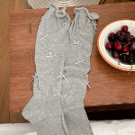 Летние полупрозрачные гольфы "Enjoy" с мини-бантиком — воздушный акцент для стильного образа