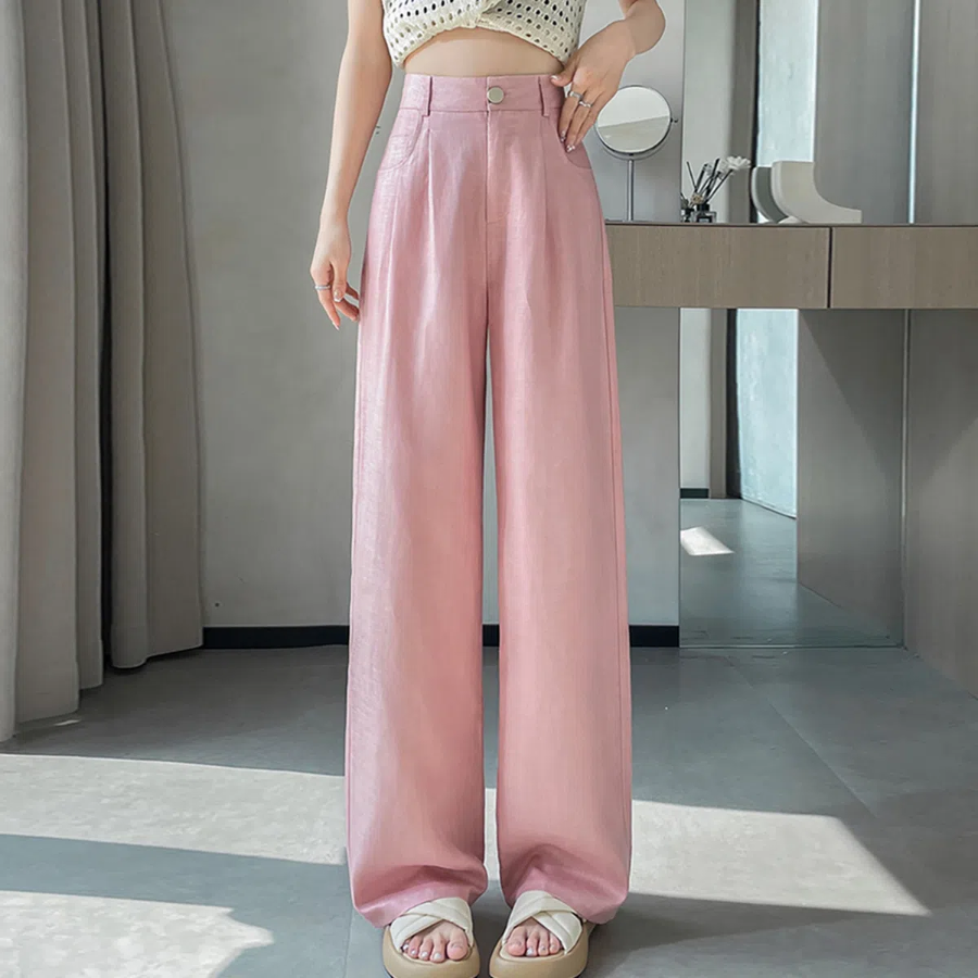 Летние широкие льняные брюки с регулировкой длины Sweet Linen 3-Length Wide Cool Pants