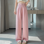 XS-Розовый-Короткая-Классические брюки