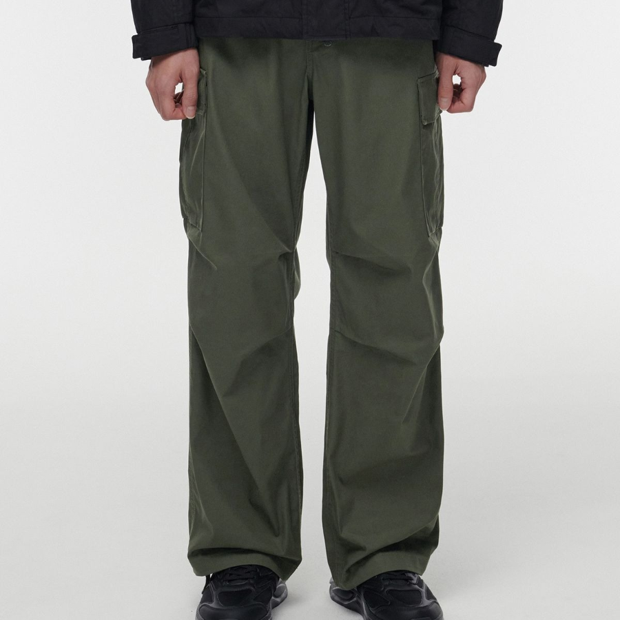 Cotton Parachute Cargo Pants [Khaki]