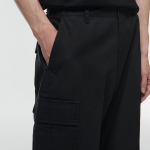 Cotton Parachute Cargo Pants [Black]