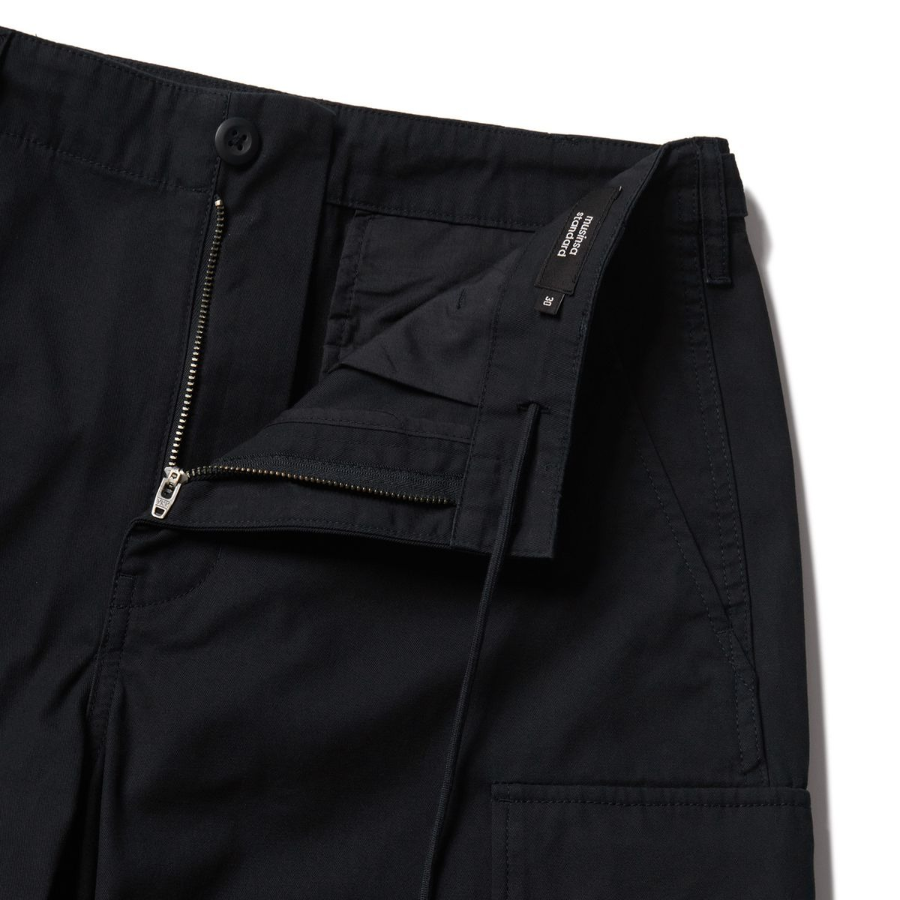 Cotton Parachute Cargo Pants [Black]