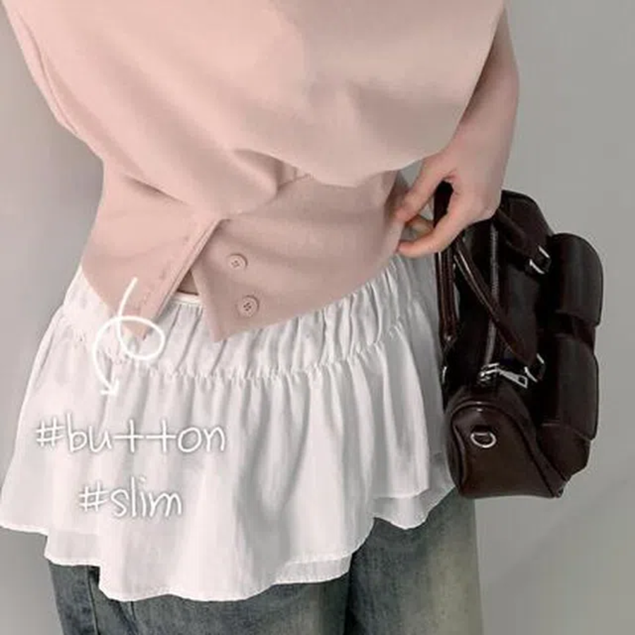 Tipsy Soft Fit Side Slit Button Short Sleeve T-Shirt