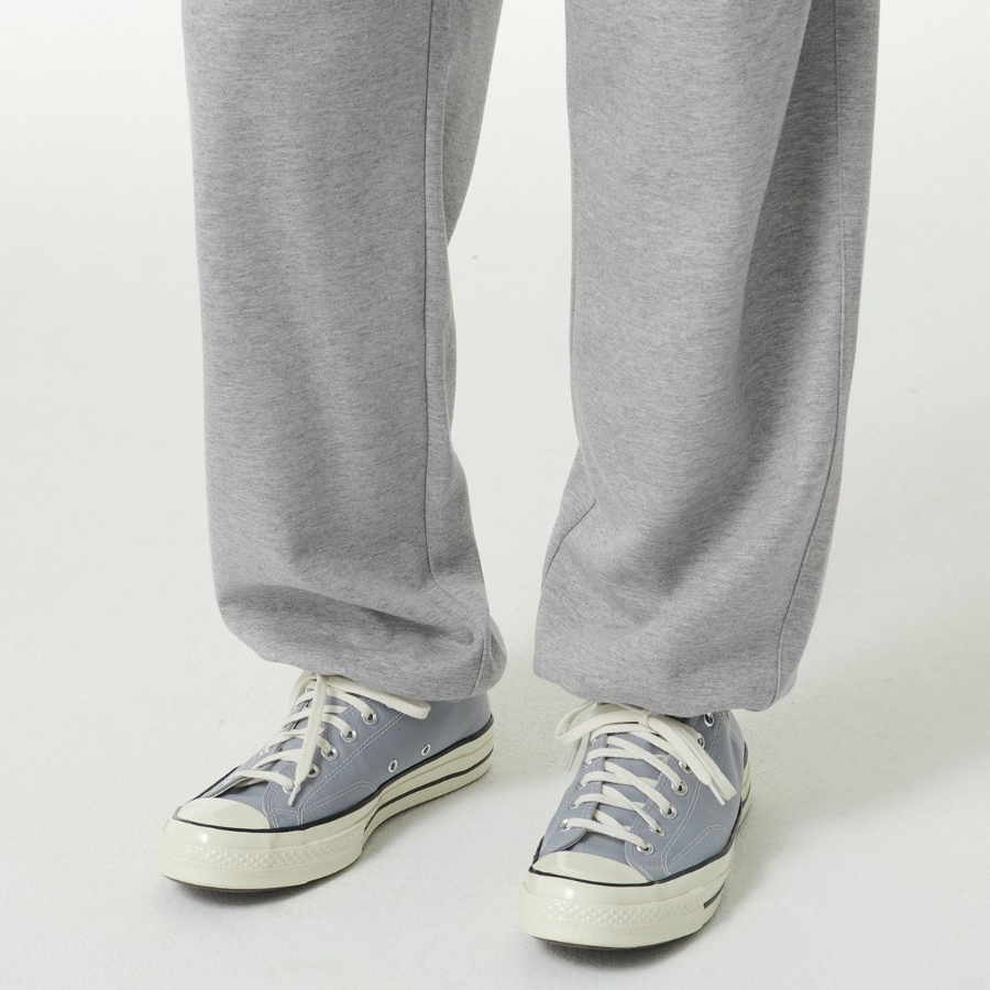 Cooltandard One-Tuck Wide Lounge Sweat Pants [Medium Grey]