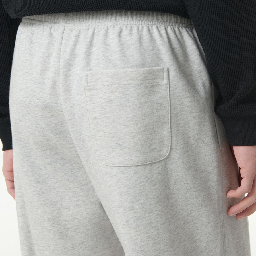 Cooltandard One-Tuck Wide Lounge Sweat Pants [Melange Light Grey]