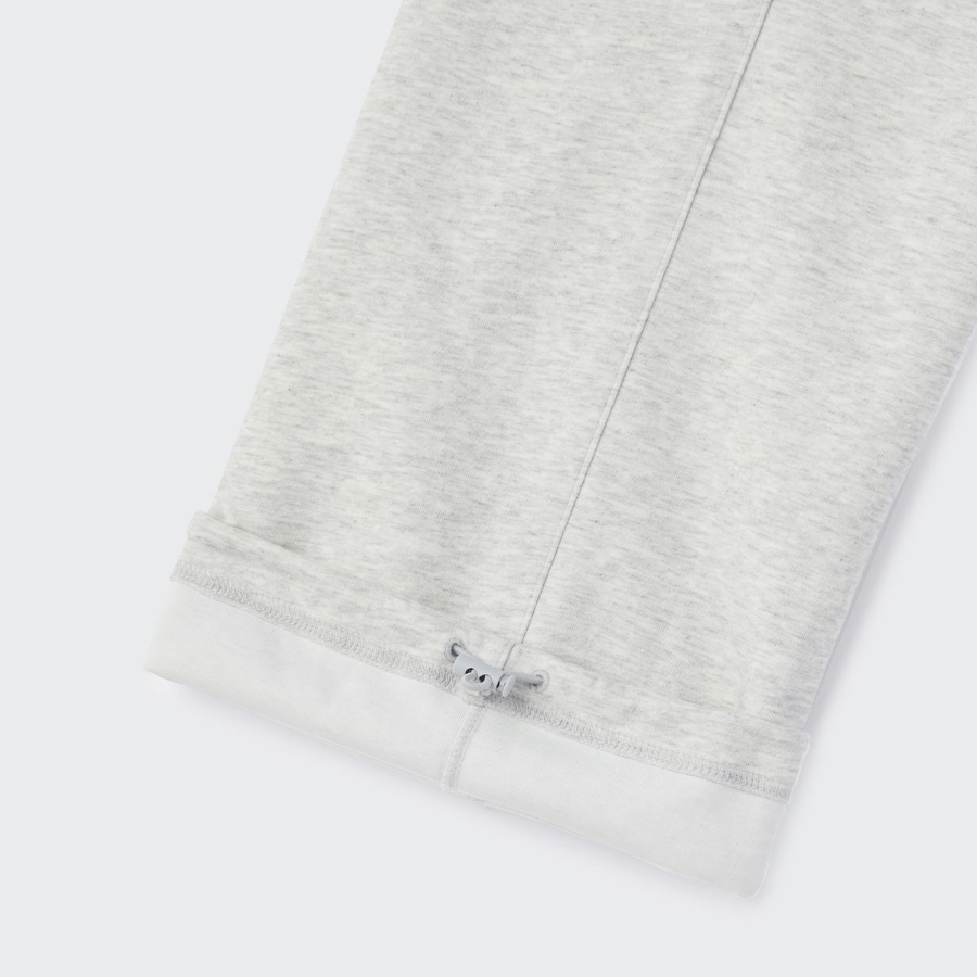 Cooltandard One-Tuck Wide Lounge Sweat Pants [Melange Light Grey]