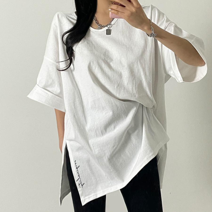 Signature Side Slit Short Sleeve T-Shirt