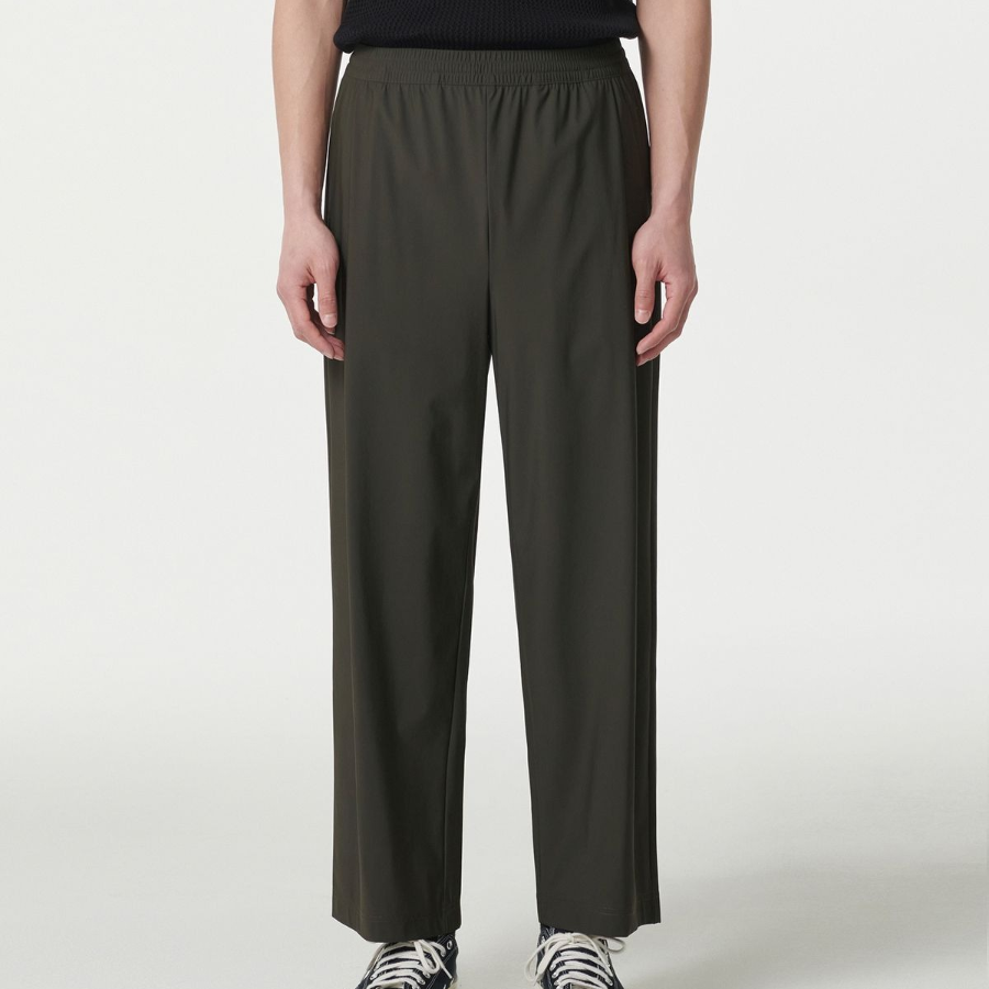 Cooltandard Cooling Loose Tapered Banding Pants [Khaki]