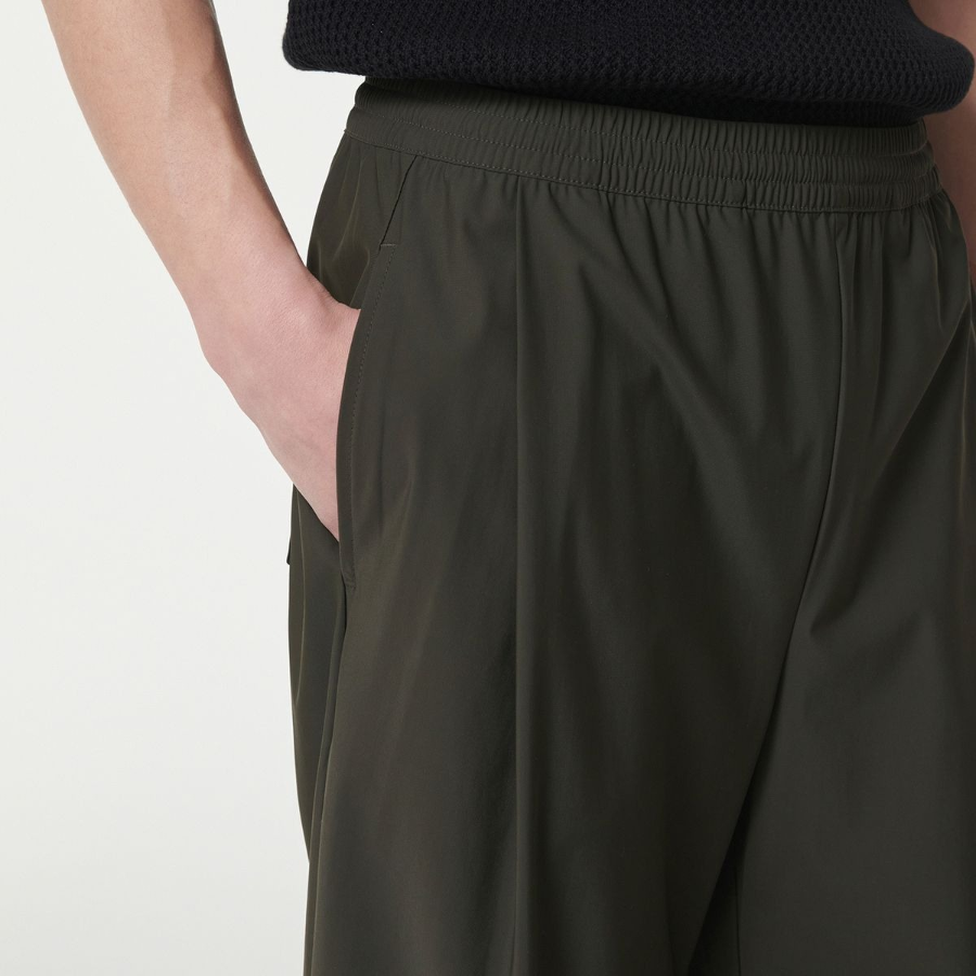 Cooltandard Cooling Loose Tapered Banding Pants [Khaki]