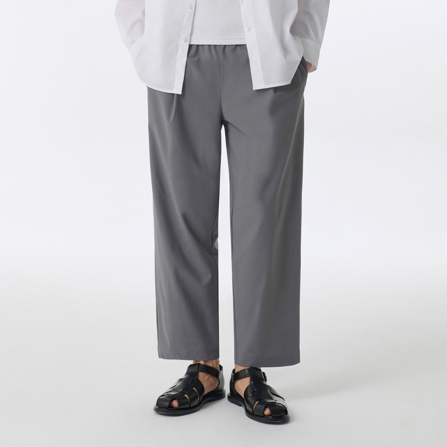 Cooltandard Cooling Loose Tapered Banding Pants [Medium Grey]