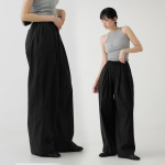 Лёгкие широкие летние брюки с защипами и резинкой Foudy Pintuck Big Wide Banding Summer Pants