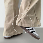 Мега широкие хлопковые брюки с регулируемой талией и кнопками 2-Way Cotton Snap Button Folding Pants