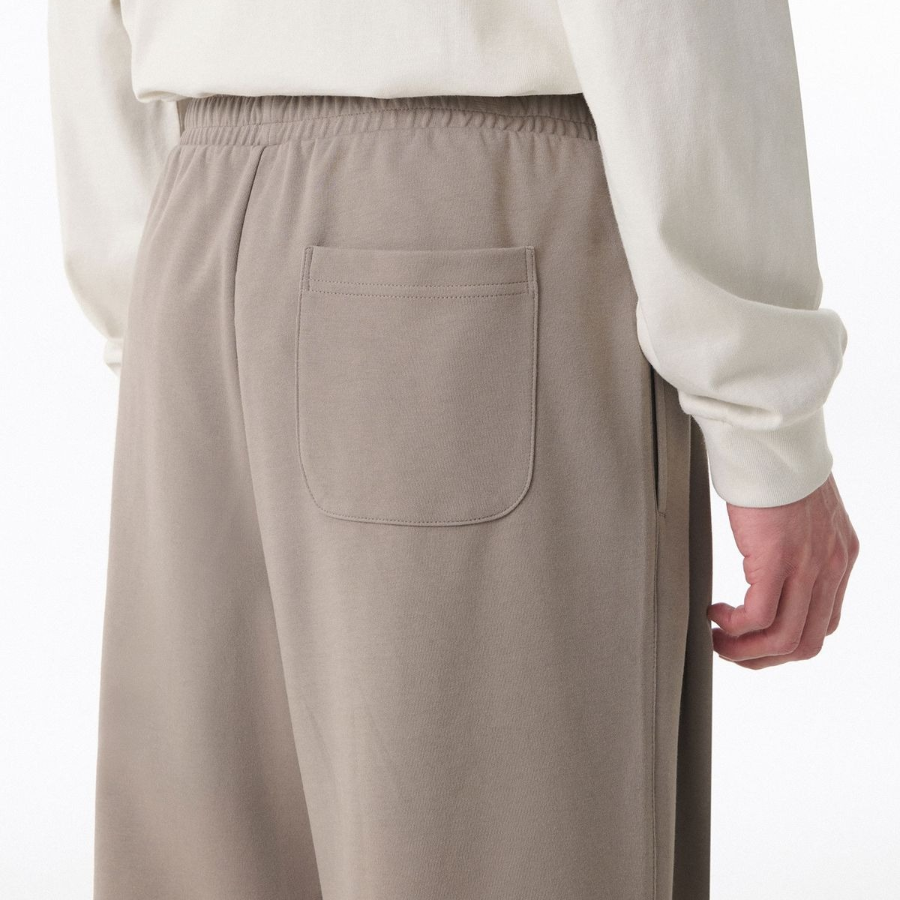 Cooltandard Two-Tuck Wide Lounge Sweat Pants [Grayish Beige]