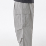Nylon One-Tuck Parachute Cargo Pants [Light Grey]
