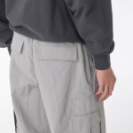 Nylon One-Tuck Parachute Cargo Pants [Light Grey]