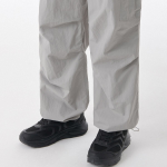 Nylon One-Tuck Parachute Cargo Pants [Light Grey]