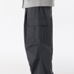 Nylon One-Tuck Parachute Cargo Pants [Dark Grey]