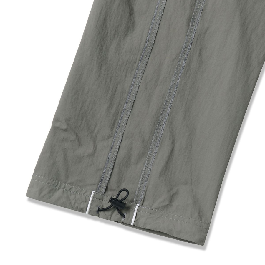Piping Line Wide Track Pants [Grey]