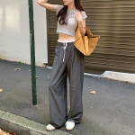 Стильные широкие штаны с резинкой и полоской Taste Stripe Wide Banding Pants