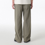 Nylon Crease One-Tuck Wide Banding Pants [Dusty Khaki]