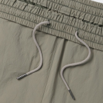 Nylon Crease One-Tuck Wide Banding Pants [Dusty Khaki]