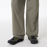 Nylon Crease One-Tuck Wide Banding Pants [Dusty Khaki]