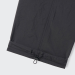 Nylon Crease One-Tuck Wide Banding Pants [Black]