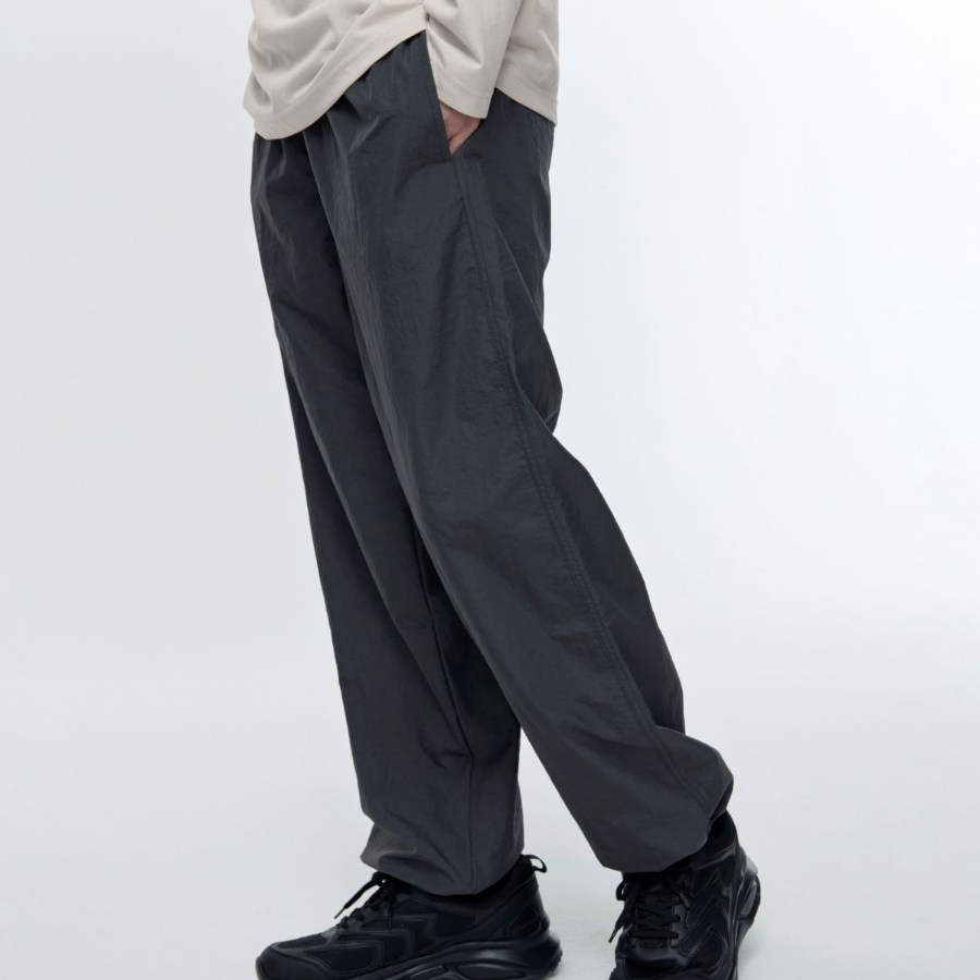Nylon Wide String Pants [Gray]