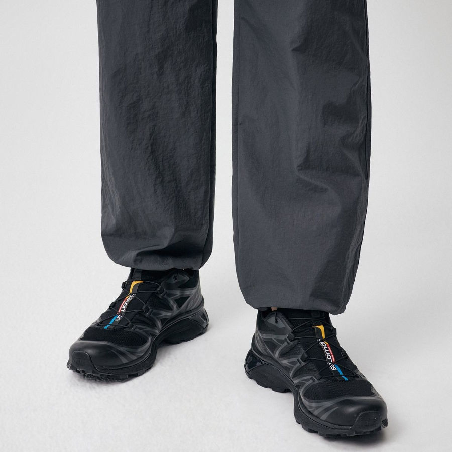 Nylon Wide String Pants [Gray]