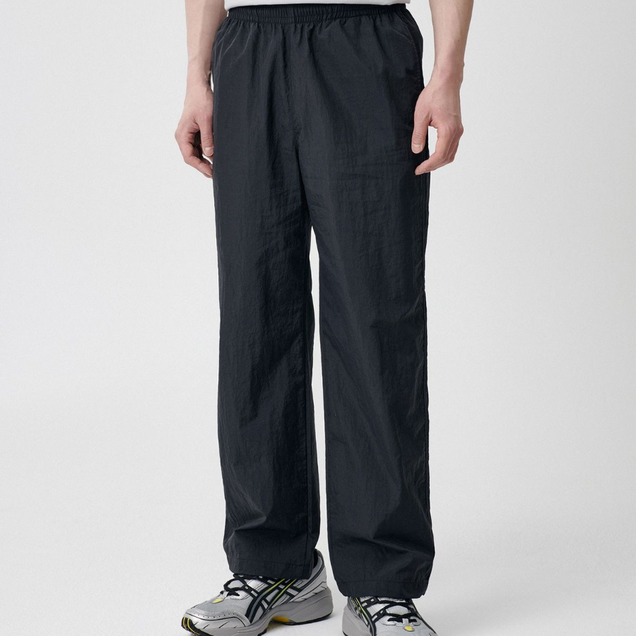 Nylon Wide String Pants [Dark Gray]