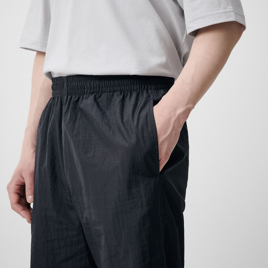 Nylon Wide String Pants [Dark Gray]