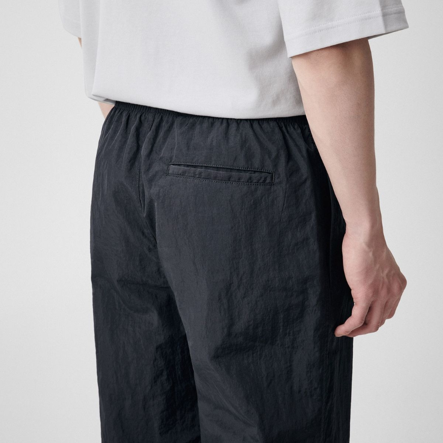 Nylon Wide String Pants [Dark Gray]