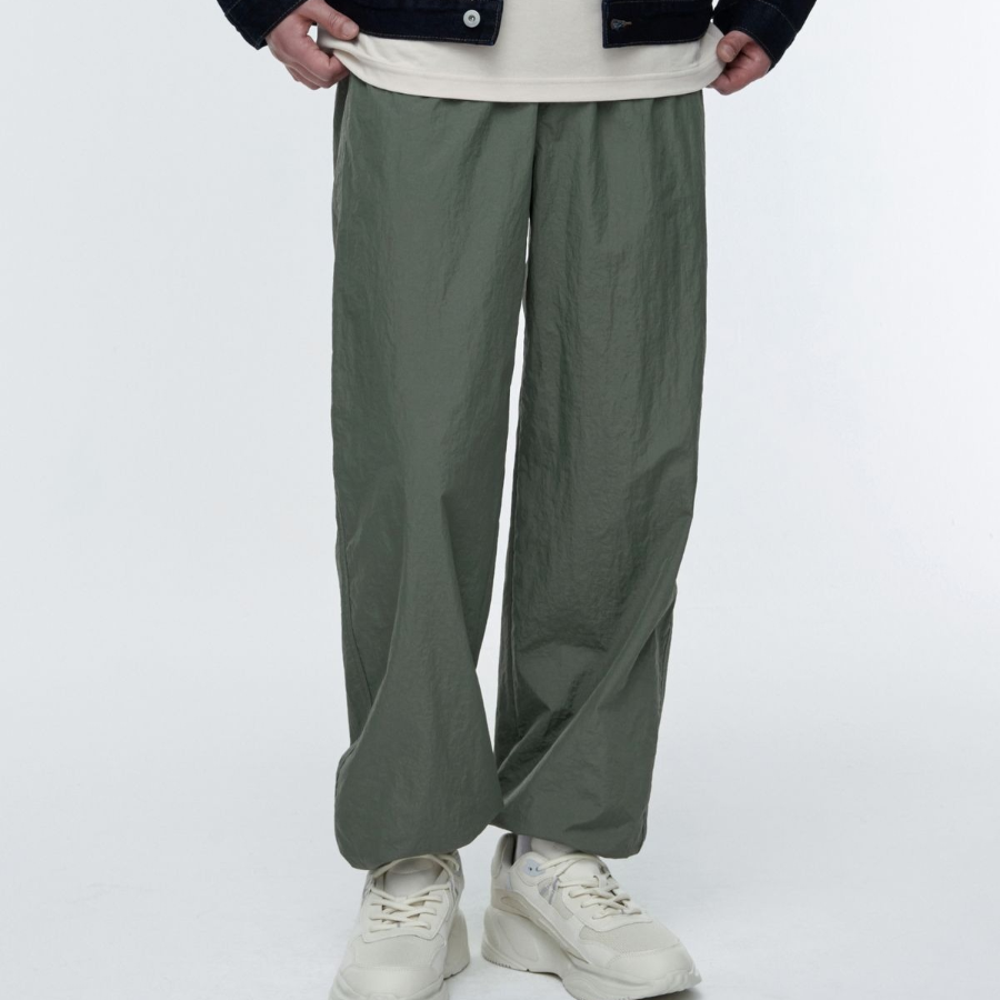 Nylon Wide String Pants [Light Khaki]
