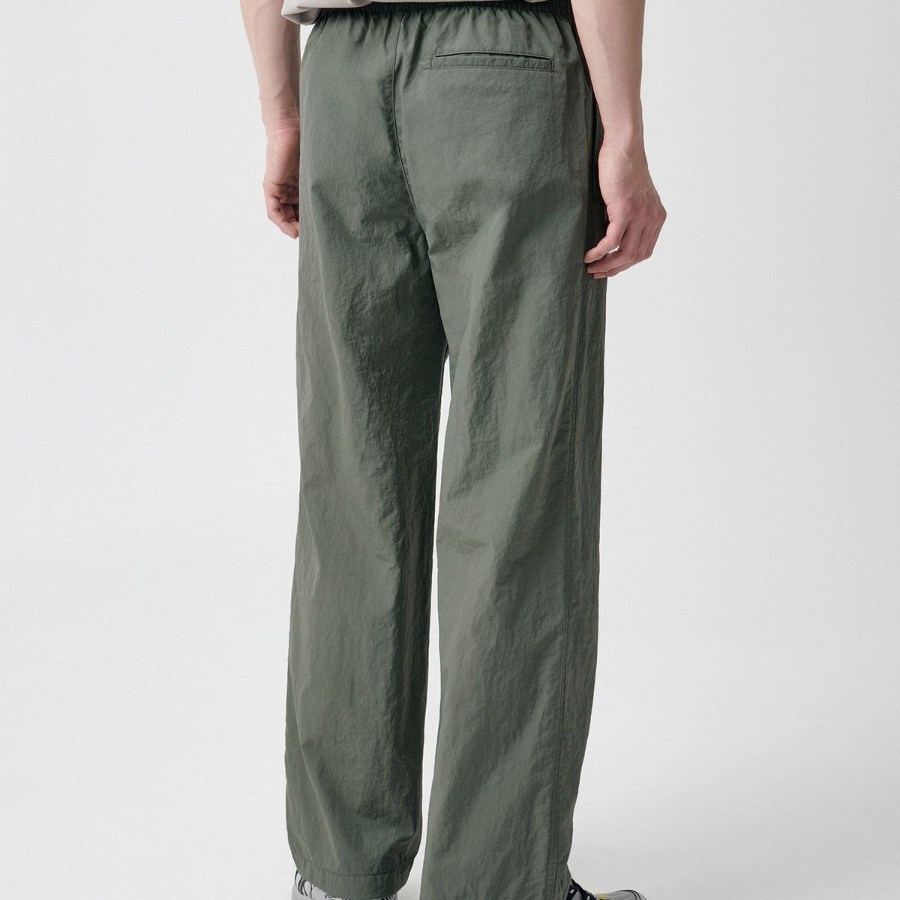 Nylon Wide String Pants [Light Khaki]