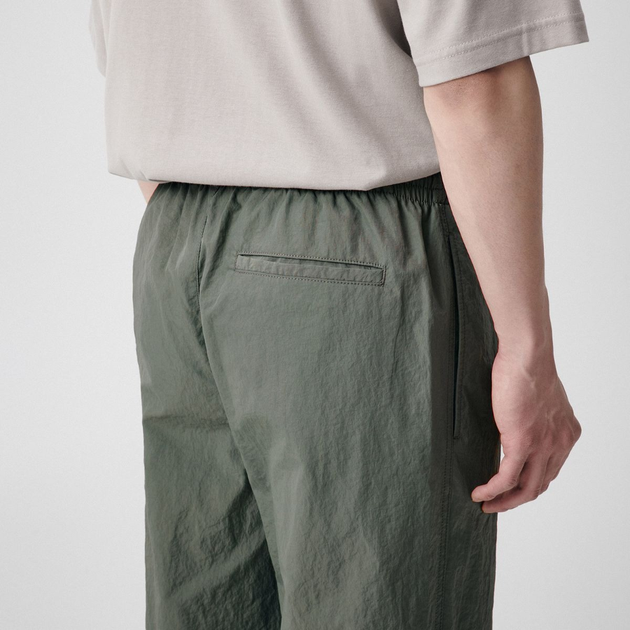 Nylon Wide String Pants [Light Khaki]