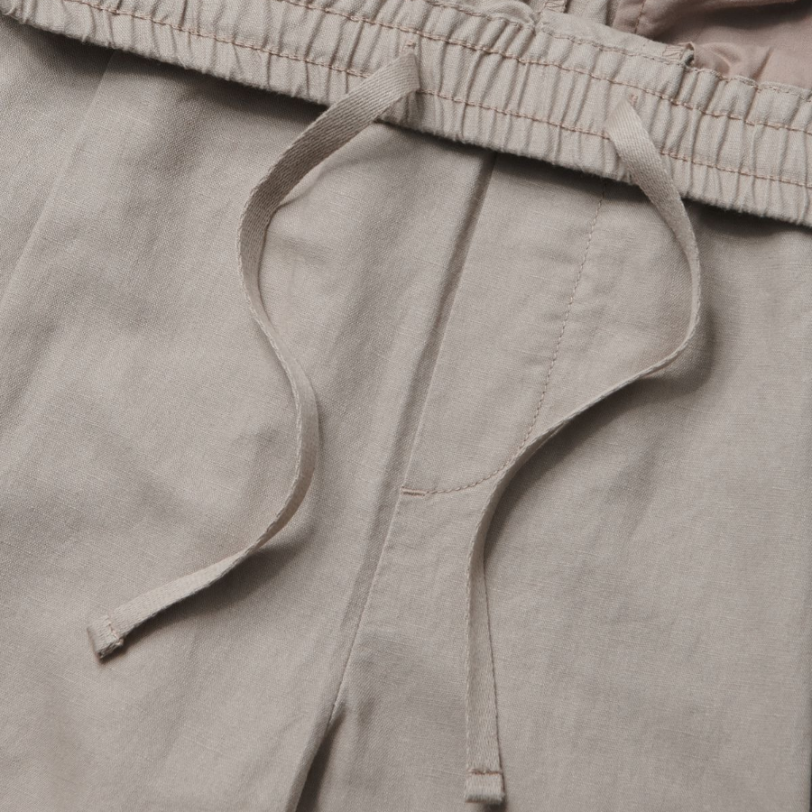 Cotton Linen One Tuck Wide Pants [Beige]