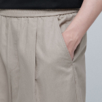 Cotton Linen One Tuck Wide Pants [Beige]
