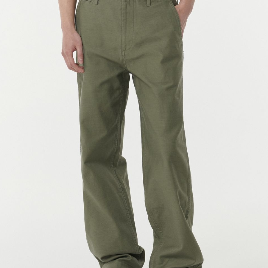 Back Satin Officer Pants [Olive]