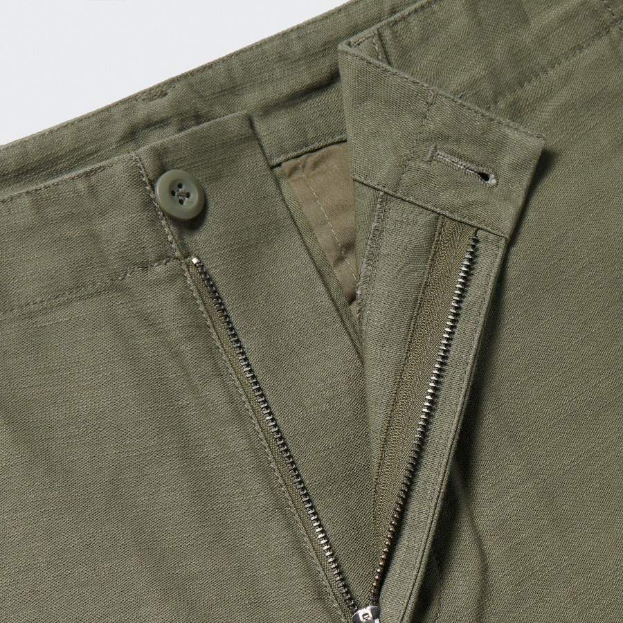 Back Satin Officer Pants [Olive]