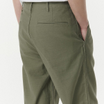 Back Satin Officer Pants [Olive]