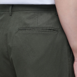 Cotton Linen Two-Tuck Wide Pants [Khaki]